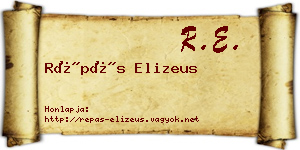 Répás Elizeus névjegykártya